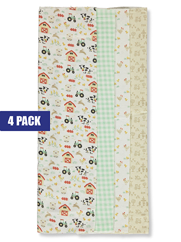 Petite L'Amour Baby Boys' 4-Pack Receiving Blankets - CookiesKids.com