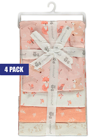 Cribmates Baby Girls' 4-Pack Receiving Blankets - CookiesKids.com
