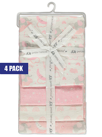Cribmates Baby Girls' 4-Pack Receiving Blankets - CookiesKids.com