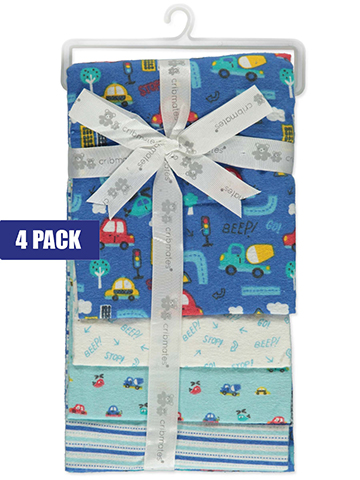 Cribmates Baby Boys' 4-Pack Receiving Blankets - CookiesKids.com