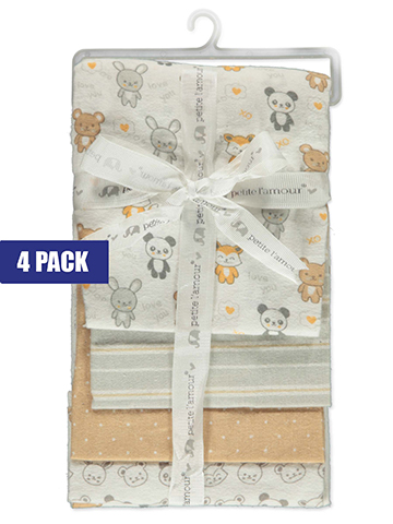 Cribmates Baby Boys' 4-Pack Receiving Blankets - CookiesKids.com