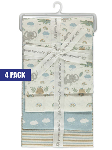 Cribmates Baby Boys' 4-Pack Receiving Blankets - CookiesKids.com