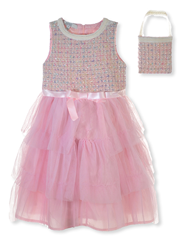 Badgley Mischka Girls' 2-Piece Handbag Dress Set Outfit - CookiesKids.com