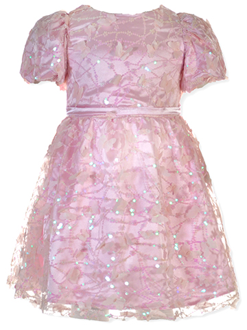 Badgley Mischka Girls' Sequin Puff Dress - CookiesKids.com