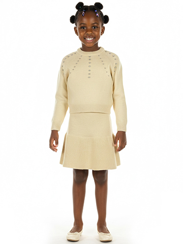 Badgley Mischka Girls' 2-Piece Sweater Set Outfit - CookiesKids.com