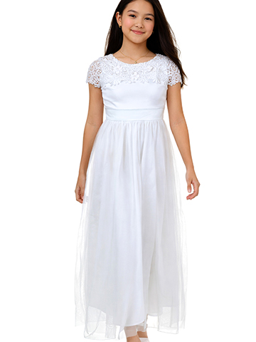 Badgley Mischka Girls' Angelic Lace Dress - CookiesKids.com