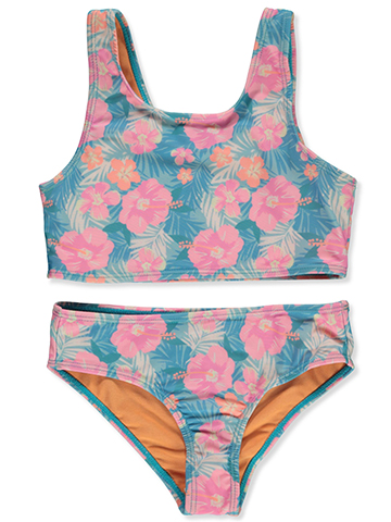 RMLA Girls' 2-Piece Floral Swimsuit Set - CookiesKids.com