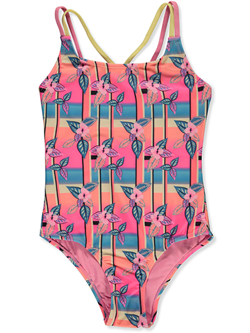 RMLA Girls' 1-Piece Floral Swimsuit - CookiesKids.com