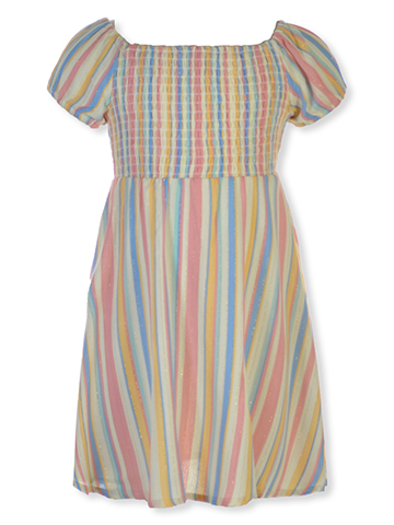 RMLA Girls' Smocked Stripe Dress - CookiesKids.com