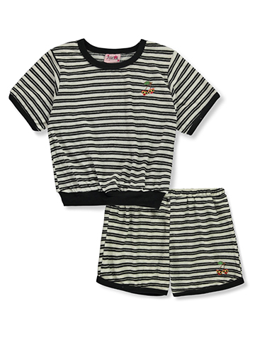 RMLA Girls' 2-Piece Stripe Shorts Set Outfit - CookiesKids.com