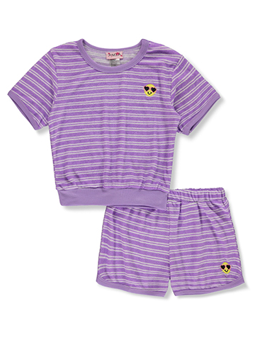 RMLA Girls' 2-Piece Stripe Shorts Set Outfit - CookiesKids.com