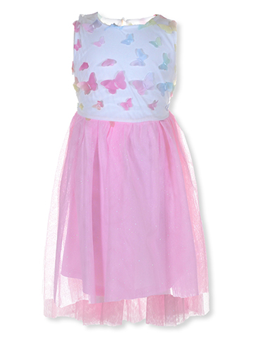 RMLA Girls' Sleeveless Mesh Butterfly Dress - CookiesKids.com