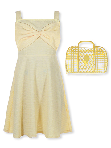RMLA Girls' 2-Piece Dress Gauze Bag Set Outfit - CookiesKids.com