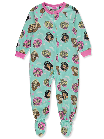 Disney Princess Girls' Footed Fleece Coveralls - CookiesKids.com