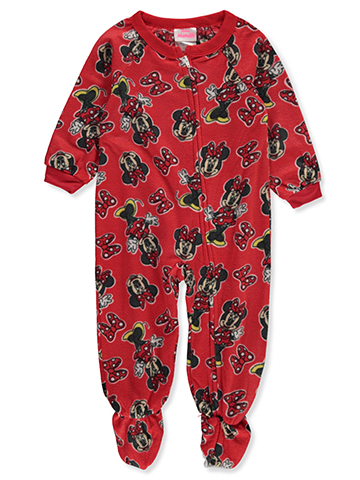 Disney Minnie Mouse Baby Girls' Footed Fleece Coveralls - CookiesKids.com