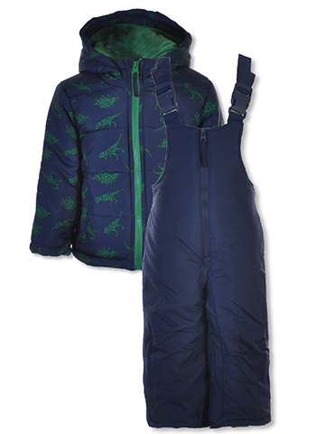 Rothschild Baby Boys' 2-Piece Dinosaur Snow Pants Jacket Set - CookiesKids.com