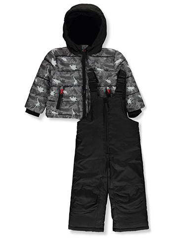 Rothschild Baby Boys' 2-Piece Dinosaur Snowsuit Jacket Set Outfit - CookiesKids.com