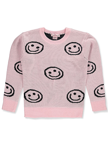 Pink Angel Girls' Allover Smile Sweater - CookiesKids.com