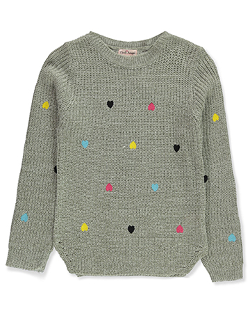Pink Angel Girls' Rainbow Hearts Sweater - CookiesKids.com