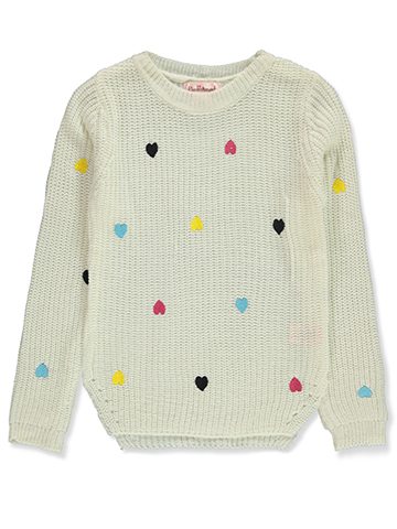Pink Angel Girls' Rainbow Hearts Sweater - CookiesKids.com