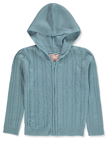 Pink Angel Girls' Cable Zipper Hoodie Sweater - CookiesKids.com