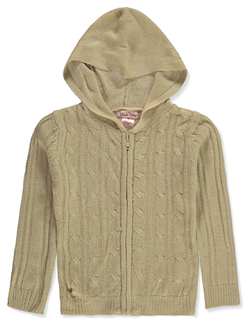 Pink Angel Girls' Cable Zipper Hoodie Sweater - CookiesKids.com