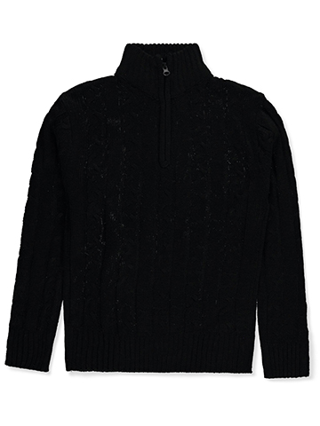 Sezzit Boys' Cable Knit Quarter Zip Sweater - CookiesKids.com