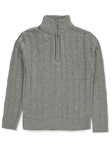 Sezzit Boys' Cable Knit Quarter Zip Sweater - CookiesKids.com