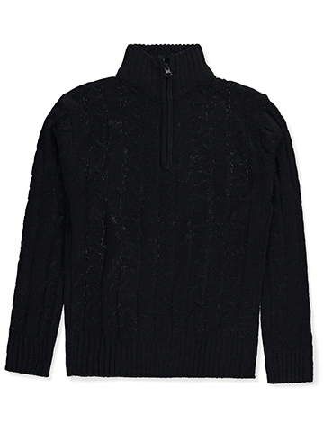 Sezzit Boys' Cable Knit Quarter Zip Sweater - CookiesKids.com