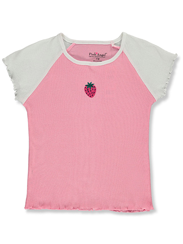 Pink Angel Girls' Raglan Cherry T-Shirt - CookiesKids.com