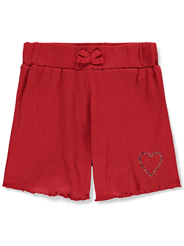 Pink Angel Girls' Ribbed Gem Shorts - CookiesKids.com