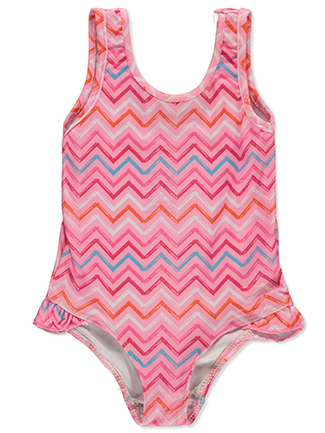 Sweet & Soft Baby Girls' GeoChevron Swimsuit - CookiesKids.com
