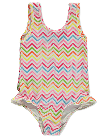 Sweet & Soft Baby Girls' GeoChevron Swimsuit - CookiesKids.com