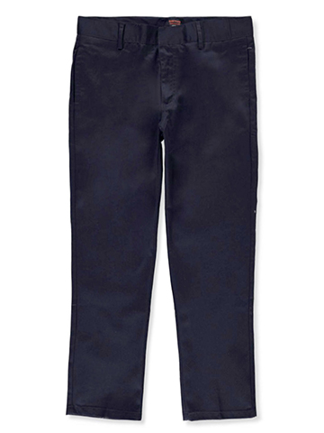 Smith's American Boys’ Husky Size Flat Front Twill Pants - CookiesKids.com