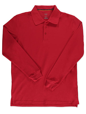 Smith's American Men's Long-Sleeve Pique Polo Shirt - CookiesKids.com