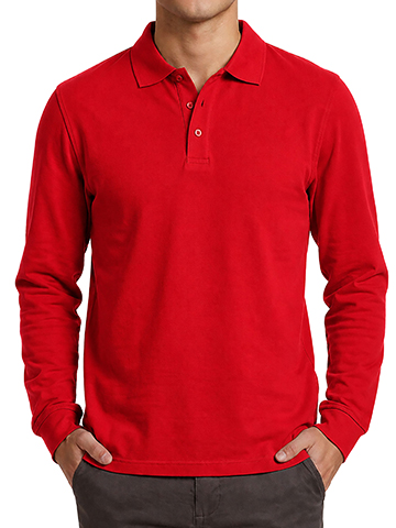 Smith's American Men's Long-Sleeve Pique Polo Short - CookiesKids.com