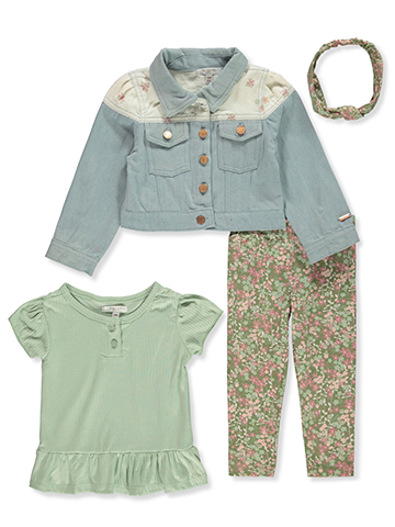 Tahari Baby Girls' 4-Piece Leggings Jacket Set Outfit - CookiesKids.com
