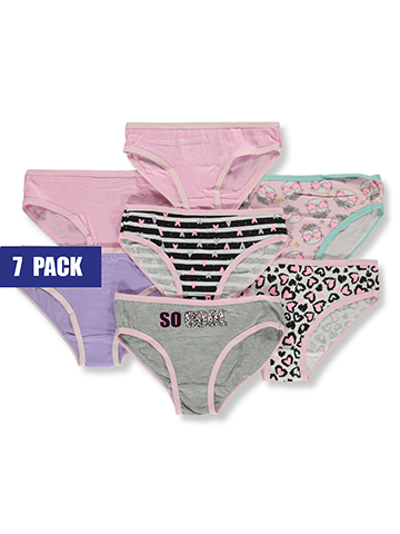 Marilyn Taylor Girls' 7-Pack Hearts Underwear - CookiesKids.com