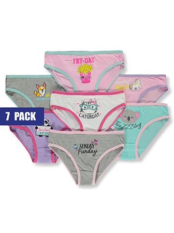 Marilyn Taylor Girls' 7-Pack Animals Underwear - CookiesKids.com