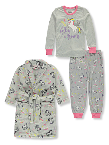 Cookie's Girls' 3-Piece Unicorn Pajamas Set - CookiesKids.com