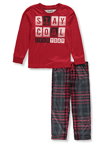 Cookies' Boys' 2-Piece Plaid Pajamas Set - CookiesKids.com