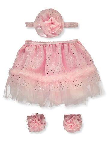 Little Cuties Baby Girls' 3-Piece Metallic Petal Layette Set - CookiesKids.com