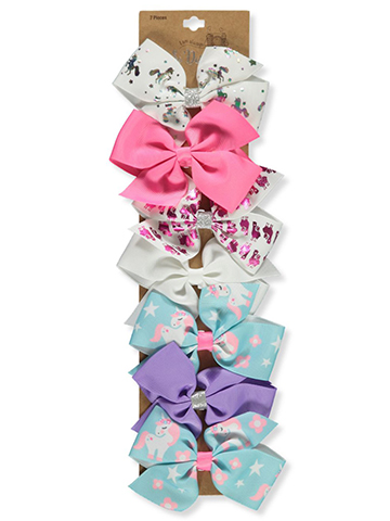 So Dorable Girls' 7-Pack Bow Clips - CookiesKids.com
