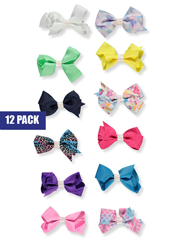 Buttons & Bows' 12-Pack Hair Bow Variety Pack - CookiesKids.com