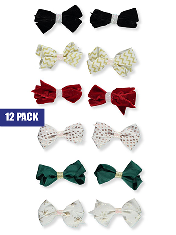 Buttons & Bows' 12-Pack Hair Bow Variety Pack - CookiesKids.com