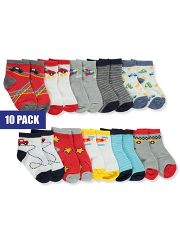 Piper & Jax Baby Boys' 10-Pack Socks - CookiesKids.com