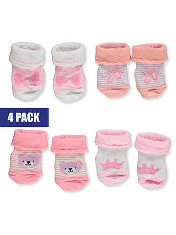 Piper & Jax Baby Girls' 4-Pack Ballet Booties - CookiesKids.com