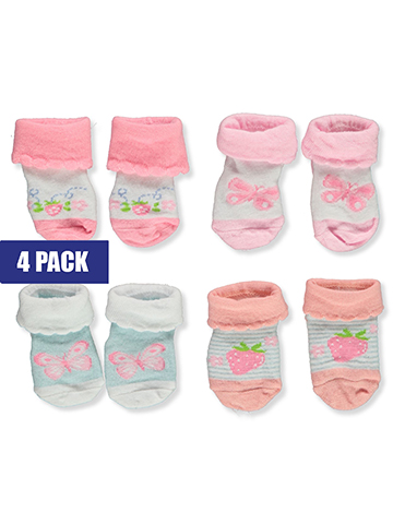 Piper & Jax Baby Girls' 4-Pack Garden Booties - CookiesKids.com