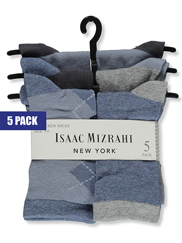Isaac Mizrahi Boys' 5-Pack Argyle Crew Socks - CookiesKids.com
