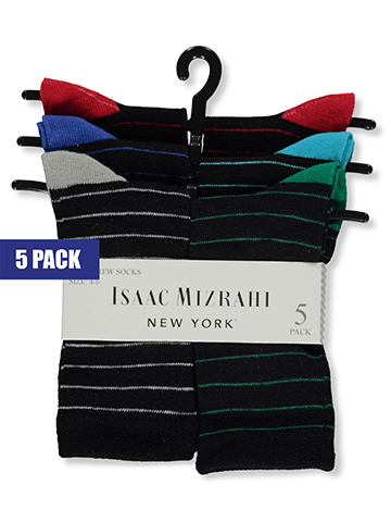 Isaac Mizrahi Boys' 5-Pack Striped Crew Socks - CookiesKids.com